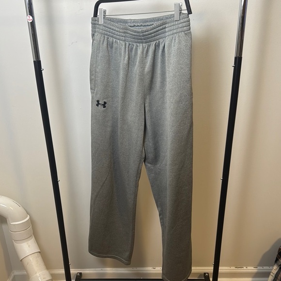 Men's Gray Under Armor Loose Fit Athletic Sweatpants Size Large - Picture 1 of 5